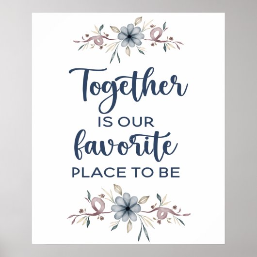 Samen is onze favoriete plek poster (Voorkant)