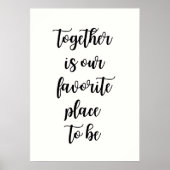 Samen is onze favoriete plek poster (Voorkant)