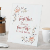 Samen is onze favoriete plek reclamebord met voetstuk (Insitu)