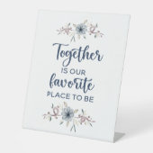 Samen is onze favoriete plek reclamebord met voetstuk (Voorkant)