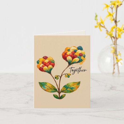 Samen Kaart (Gele Bloem)