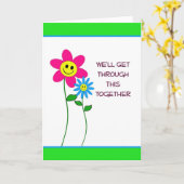 Samen kanker doorstaan kaart (Gele Bloem)