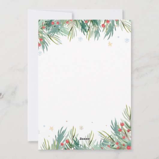 Samen kerstfeest feestdagenkaart (Achterkant)