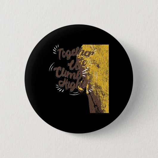 Samen Klimmen We Samen Rots Klimmen  Ronde Button 5,7 Cm (Voorkant)