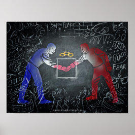 Samen komen waar de wereld uit is poster