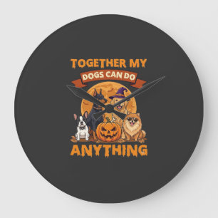 Samen kunnen honden alles Halloween Pompoen Maan Grote Klok