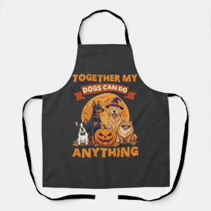 Samen kunnen honden alles Halloween Pompoen Maan Schort