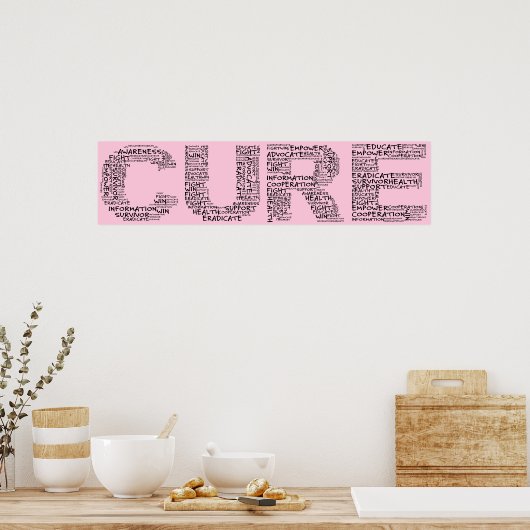 Samen kunnen we een cru vinden (zwarte tekst) poster (Keuken)