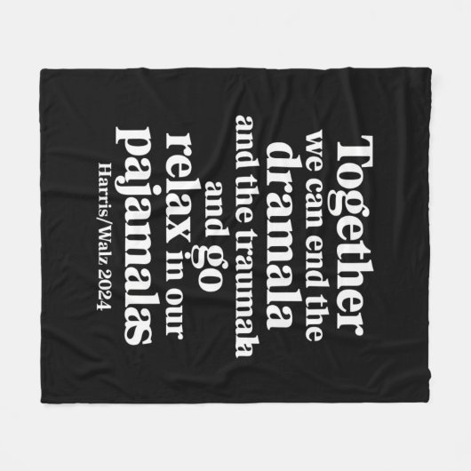 Samen kunnen we een einde maken aan de drama's en fleece deken (Voorkant (Horizontaal))