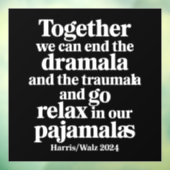 Samen kunnen we een einde maken aan de drama's en  raamsticker (Vel 3)