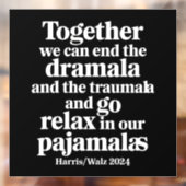 Samen kunnen we een einde maken aan de drama's en  raamsticker (Vel 2)