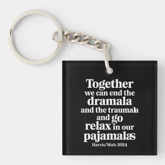 Samen kunnen we een einde maken aan de drama's en  sleutelhanger (Voorkant)