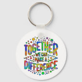 Samen kunnen we een verschil maken sleutelhanger (Voorkant)