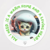 Samen kunnen we het leven van een kat veranderen labels (Design 2)