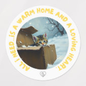 Samen kunnen we het leven van een kat veranderen labels (Design 1)