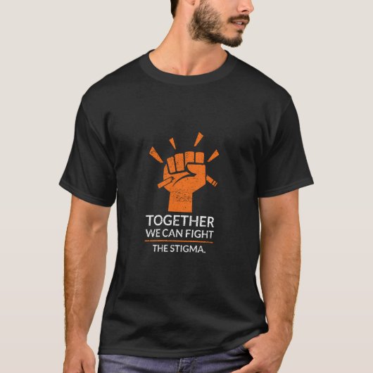 Samen kunnen we het stigma bestrijden - geestelijk t-shirt (Voorkant)