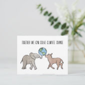 Samen kunnen we klimaatverandering oplossen briefkaart (Staand voorkant)