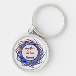 Samen kunnen wij de spirale motivatie van de werkn sleutelhanger