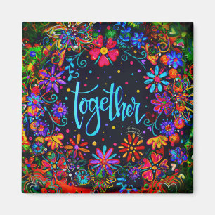 Samen Leuk Bloemen Trendy ONE WORD Inspirativiteit Magneet