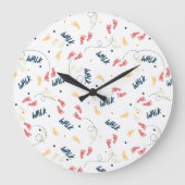 Samen lopen: avontuur voetafdruk patroon grote klok (Voorkant)