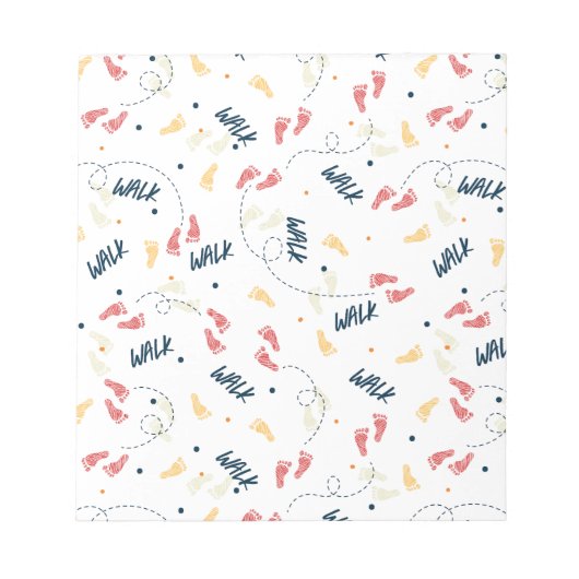 Samen lopen: avontuur voetafdruk patroon notitieblok (Voorkant)