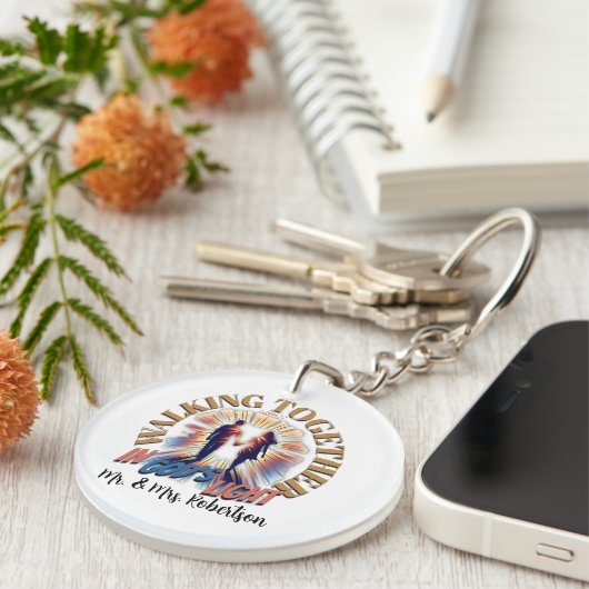 "Samen lopen in Gods licht"- 1 Johannes 1:7 Sleutelhanger (Voorkant Rechts)