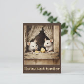 "SAMEN LUNCHEN" BRIEFKAART (Staand voorkant)