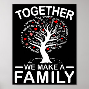 Samen maken we een familie, bij elkaar komende fam poster