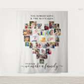 Samen maken we een familie hart foto collage wandkleed (Voorkant)