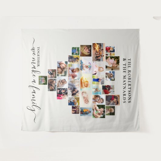 Samen maken we een familiefoto-collage wandkleed (Voorkant (horizontaal))