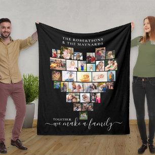 Samen maken we een familiehart 29 fotocollage fleece deken