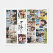 Samen maken we een familiehart van 9 foto's fleece deken (Voorkant (Horizontaal))