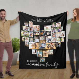 Samen maken we een familiekoppeling fleece deken