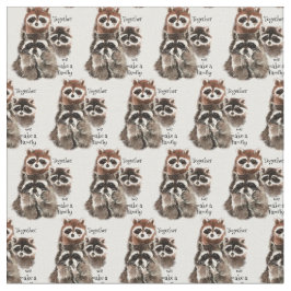 Samen maken we een Family Fun Raccoon Animal Art Stof