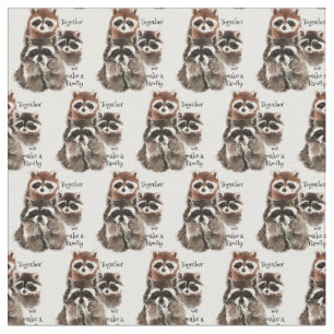 Samen maken we een Family Fun Raccoon Animal Art Stof