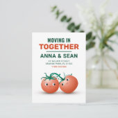 Samen met een schattig tomatenpaar briefkaart (Staand voorkant)