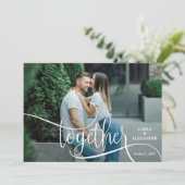 Samen met Elegant Foto bruiloft bespaart u de datu Save The Date (Staand voorkant)