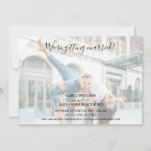 Samen met Elegant Foto bruiloft bespaart u de datu Save The Date (Achterkant)