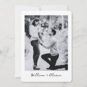 Samen met hun familie foto bruiloft kaart (Achterkant)