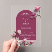 Samen met hun familie trouwuitnodiging acryl uitnodigingen (Insitu (Draagbaar))