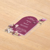 Samen met hun familie trouwuitnodiging acryl uitnodigingen (Laagn)