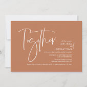 Samen met hun ouders, bruiloft receptie kaart (Voorkant)