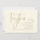 Samen met hun ouders, bruiloft receptie kaart (Voorkant)