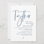 Samen met hun ouders, bruiloft receptie kaart (Voorkant)