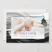 Samen met Kerstmis Minimale Japandi-serie Foto Feestdagenkaart (Voorkant)