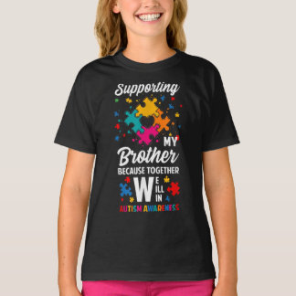 Samen met mijn broer zullen we autisme winnen t-shirt