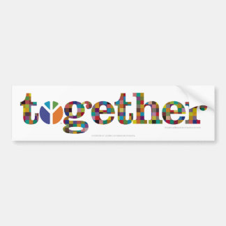 samen (met Peace Company logo) Bumpersticker