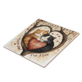 Samen miauw en vier-ooit liefde die duurt tegeltje (Zijkant)