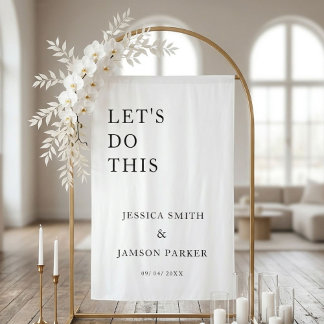 Samen mooie plek om te trouwen Welkom bord Wandkleed