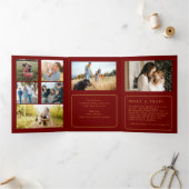 Samen multi fotojaar in de review drieluik wenskaart (Binnen)